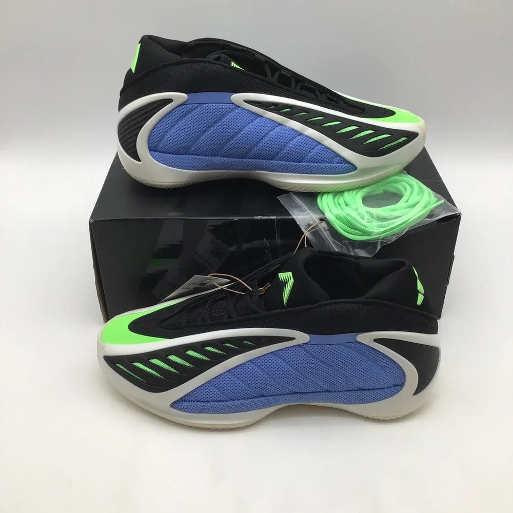 Adidas Anthony Edwards 2 Mens Size 8.5 Basketball Shoes Blue Green JR4359 NEW